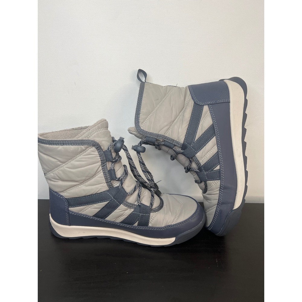 Sorel Whitney II Puffy Mid Boots Grey Navy Waterproof Winter Size 3 LY4914-419 - Picture 6 of 8